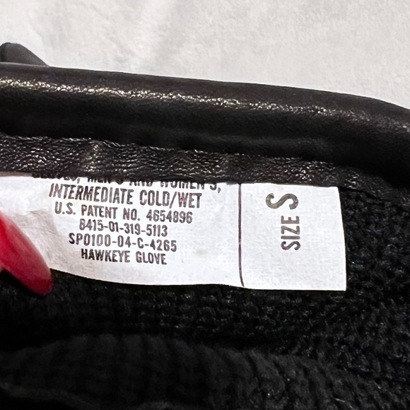 Hawkeye Unisex Black Leather Gloves Intermediate cold/wet Size S - Picture 6 of 7